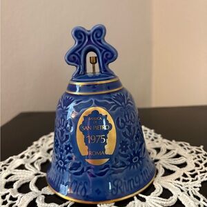 Blue Porcelain Bell Rome St Peter’s Church- Bing & Grondahl 1975